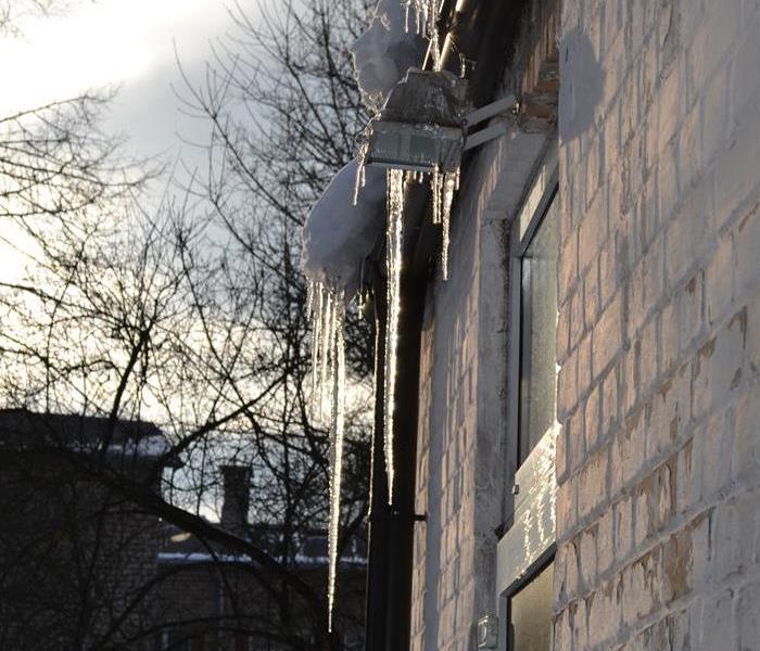 Dangerous Icicles on Gutters